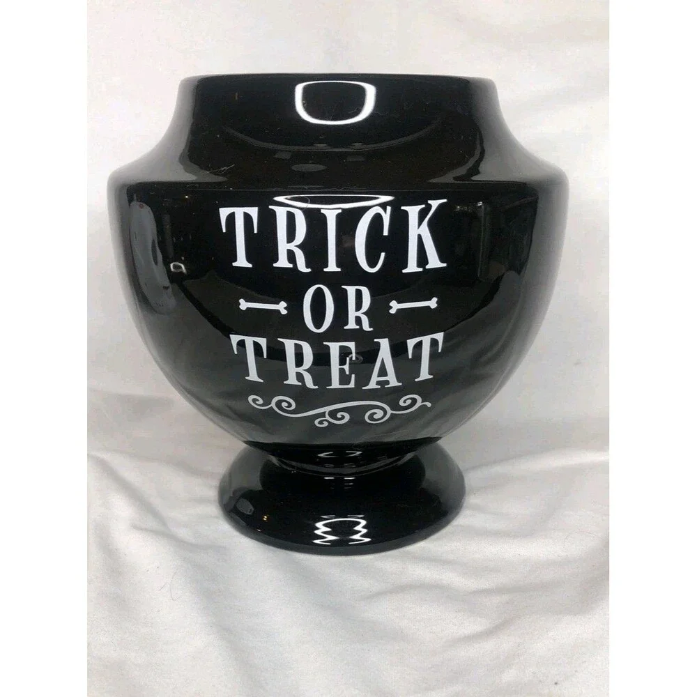 HYDE & EEK TRICK OR TREAT CERAMIC COOKIE JAR HALLOWEEN 👻 Target NO LID READ